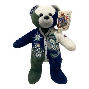MLB All Star Game Team Beans Bear Seattle Mariners Plush 8” With Tags 2001